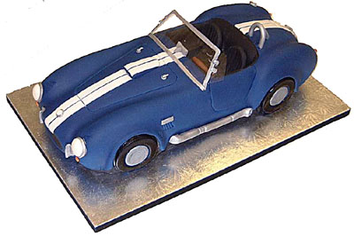 Sport Cars on 3d Sports Car Blue  Celebration   Birthday Cake