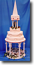 Wedding Cakes - Dessert island wedding cake, ship wrecked bride and groom sat beneath palm trees