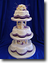Wedding Cakes - Footballers wedding cake, football themed round cakes with Bride and Groom footballers