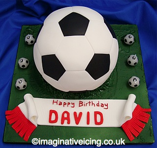 80th Birthday Cake on 3d Football Birthday Cake   Imaginative Icing