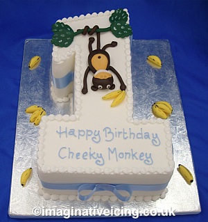 Horse Birthday Cakes on Number One Cheeky Monkey Birthday Cake   Imaginative Icing