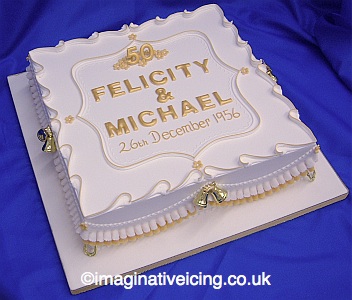 30th Birthday Cake on Golden Wedding Anniversary Cake   Imaginative Icing