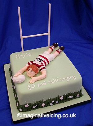 40th Birthday Cakes on Rugby Player 40th Birthday Cake   Imaginative Icing