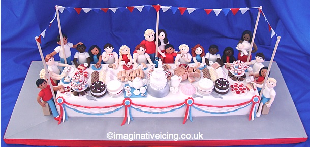 Royal Wedding Street Party Cake cakes Wedding Cakes Window Display