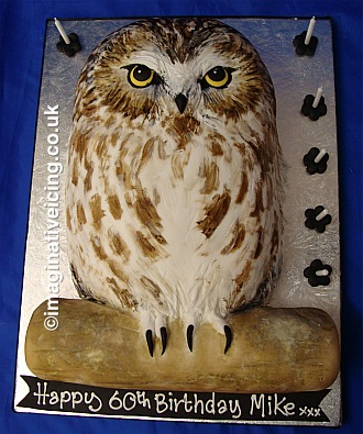 40th Birthday Cake on Owl Shaped Birthday Cake   Imaginative Icing