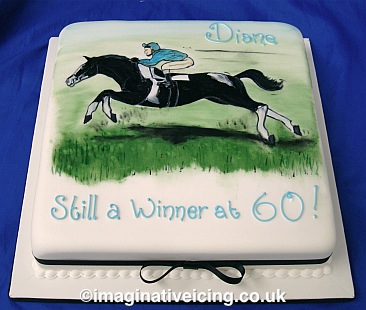 60th Birthday Cakes on Race Horse   Rider Birthday Cake   Imaginative Icing