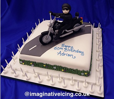 30th Birthday Cakes   on 60th Birthday Motorbike Rider Cake   Imaginative Icing