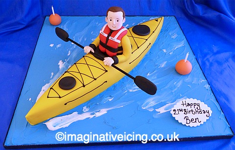 80th Birthday Cakes on Sea Kayak Birthday Cake   Imaginative Icing